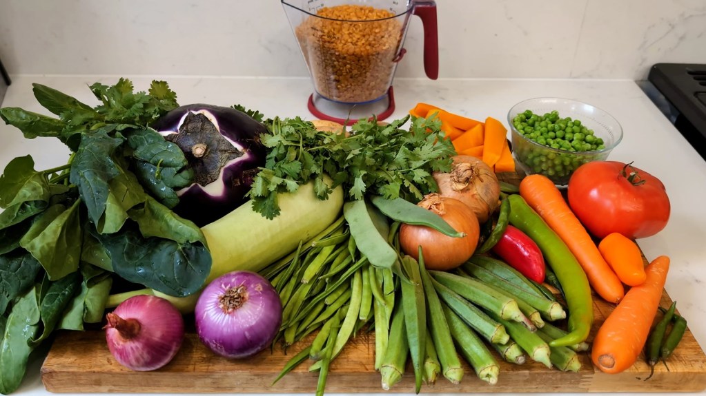 Dalcha, lentil and vegetable stew